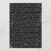 Elegant Black Script Silver Birthday Invitation 招待状 (裏面)