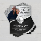 Elegant Black & Silver Church Anniversary チラシ