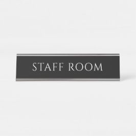 Elegant Black Staff Room Name Plate デスクネームプレート