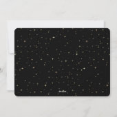 Elegant Black Starry Night Photo Christmas Card シーズンカード (裏面)