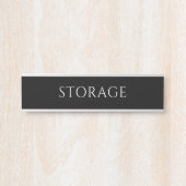 Elegant Black Storage Room Name Plate サインプレート (正面)