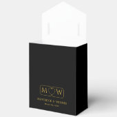 Elegant Black Tent Favor Box for Weddings フェイバーボックス (見開き)