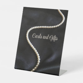 Elegant Black Thank You Card 台座サイン