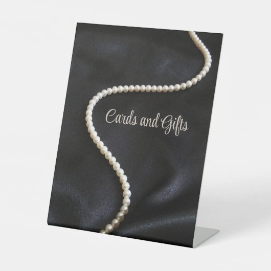 Elegant Black Thank You Card 台座サイン (正面)