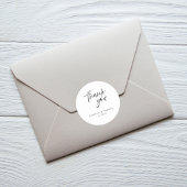 Elegant Black Tie Wedding Favor & Envelope Seal ラウンドシール