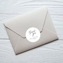 Elegant Black Tie Wedding Favor & Envelope Seal ラウンドシール