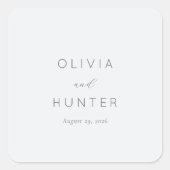 Elegant Black Typographic スクエアシール (正面)