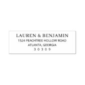 Elegant Black Typographic セルフインキングスタンプ (デザイン)