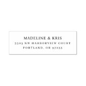 Elegant Black Typographic セルフインキングスタンプ (デザイン)