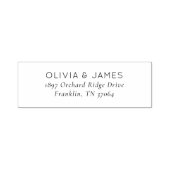 Elegant Black Typographic セルフインキングスタンプ (デザイン)