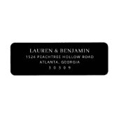 Elegant Black Typographic ラベル (正面)