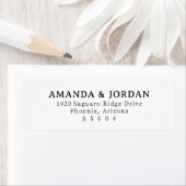 Elegant Black Typographic ラベル (インサイチュ)