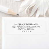 Elegant Black Typographic ラベル (インサイチュ)