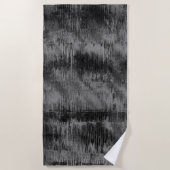 Elegant Black Velvet Tie-Dye Beach Towel Set ビーチタオル (正面)