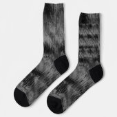 Elegant Black Velvet Tie-Dye print Socks ソックス (左)