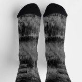 Elegant Black Velvet Tie-Dye print Socks ソックス (上部)