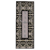 Elegant Black-White ワインギフトバッグ (正面)