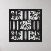Elegant black &white abstract pattern  キャンバスプリント (正面)