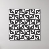 Elegant Black &White Abstract Pattern キャンバスプリント (正面)