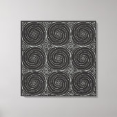 Elegant Black &White Abstract Pattern キャンバスプリント (正面)