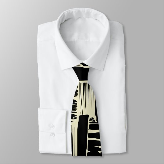 Elegant black &white Abstract pattern ネクタイ (タイ)