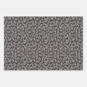 Elegant Black White Abstract Wedding ラッピングペーパーシート (正面3)