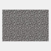 Elegant Black White Abstract Wedding ラッピングペーパーシート (正面)