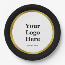 Elegant Black White and Gold Business Logo Name