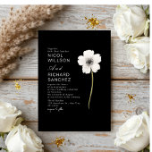 Elegant Black & White Anemone Floral  Wedding 