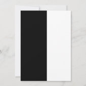 Elegant Black & White Birthday Party 招待状 (裏面)