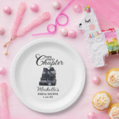 Elegant Black & White Book Themed Bridal Shower  ペーパープレート (パーティー)