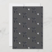 Elegant Black & White Bow Birthday   招待状 (裏面)