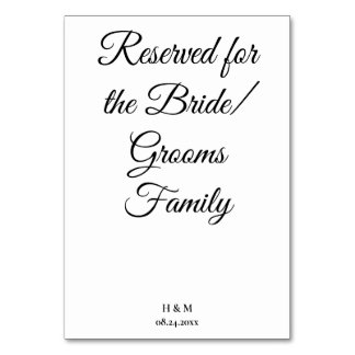 Elegant Black & White Bride/Groom table Card テーブルナンバー