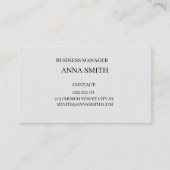 Elegant Black & White Business Card 名刺 (正面)