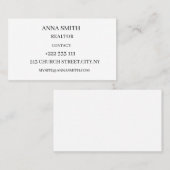 Elegant Black & White Business Card 名刺 (正面/裏面)