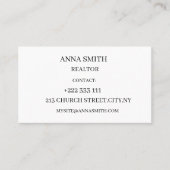 Elegant Black & White Business Card 名刺 (正面)