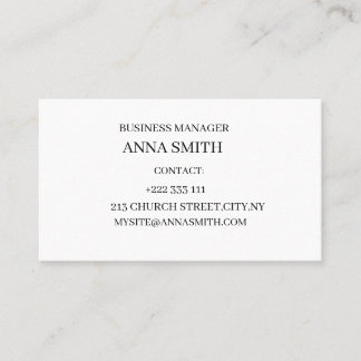 Elegant Black & White Business Card 名刺