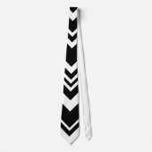 Elegant black& white chevron pattern Neck Tie ネクタイ (正面)