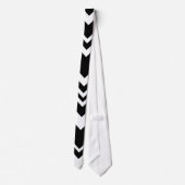 Elegant black& white chevron pattern Neck Tie ネクタイ (裏面)