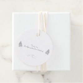 Elegant Black & White Chic Botanical Label フェイバータグ