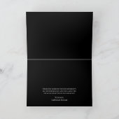 Elegant Black &White Custom Wedding Thank You Card サンキューカード (内部)