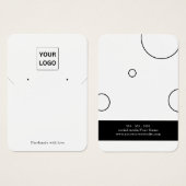 Elegant Black White Earing Necklace Display Card (正面&裏面)