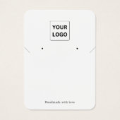 Elegant Black White Earing Necklace Display Card (正面)