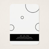 Elegant Black White Earing Necklace Display Card (裏面)