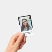 Elegant Black White Employee Photo Company Logo バッジ (手持ち)