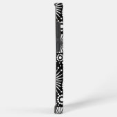 Elegant Black White Geometric Flowers Starburst Samsung Galaxyケース (右側面)