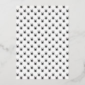 Elegant Black White Halloween Cocktail Party Gold  箔招待状 (裏面)