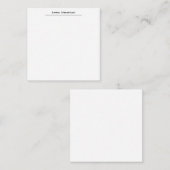 Elegant Black & White Handwriting Professional ノートカード (正面/裏面)