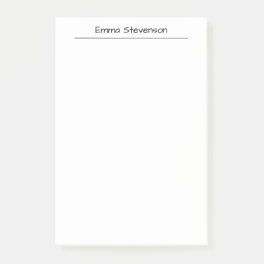 Elegant Black & White Handwriting Professional ポストイット (正面)