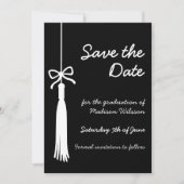 Elegant Black & White Minimalist 2026 Graduation セーブザデート (正面)